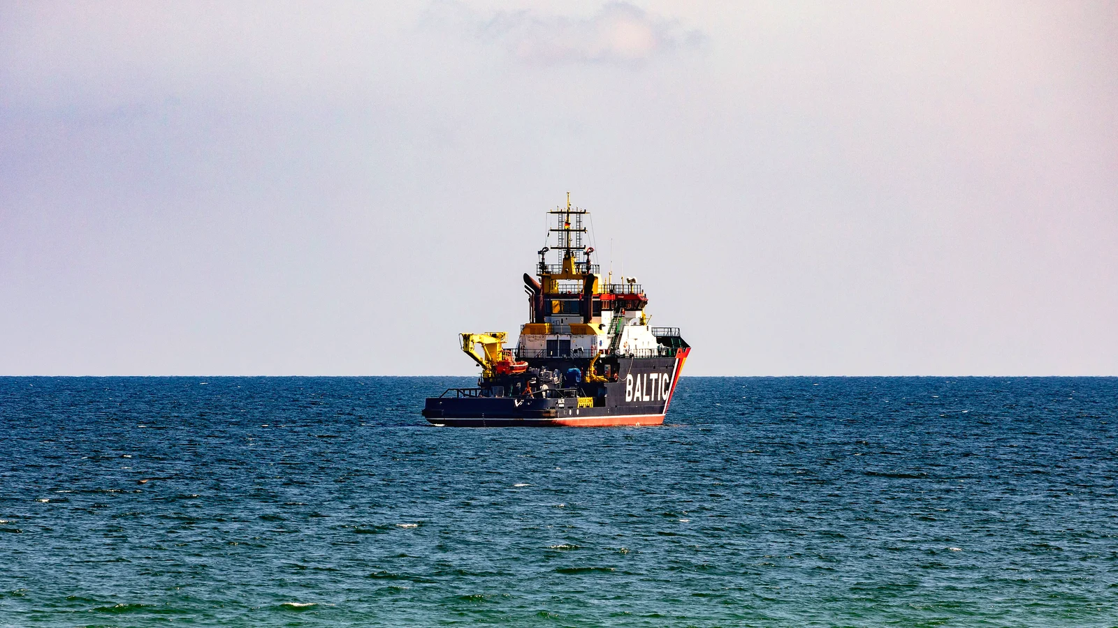 Salvage tug Baltic on open sea in daylight