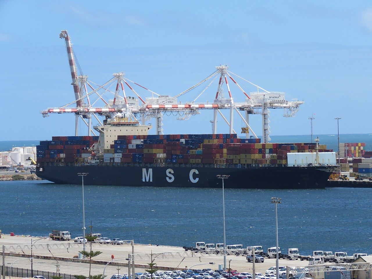 Container Ship MSC Tianping in Fremantle Harbour, November 2024 03